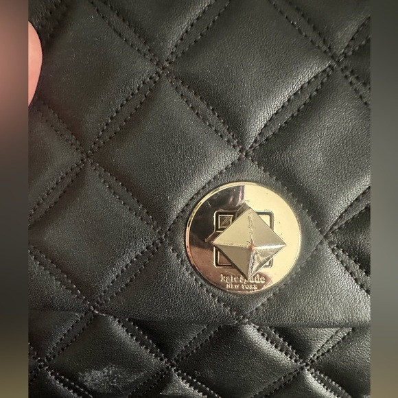 Kate Spade Natalia Small Flap Black Quilted Shoulder Bag - Picture 3 of 7